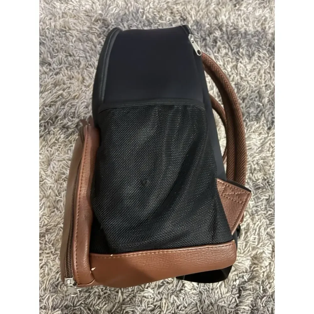 Freshly Picked Breast Pump Diaper Bag Backpack - wipeable v leather neoprene